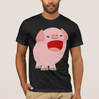 かわいい漫画の歌う豚Tシャツ Tシャツ