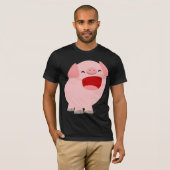 かわいい漫画の歌う豚Tシャツ Tシャツ (正面フル)