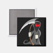 かわいい漫画の死神ハロウィーン マグネット (正面/裏面)