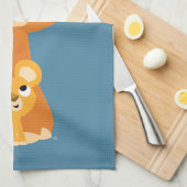 かわいい漫画の母なる雌ライオンと可愛い キッチンタオル (四つ折り)