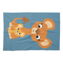 かわいい漫画の母なる雌ライオンと可愛い