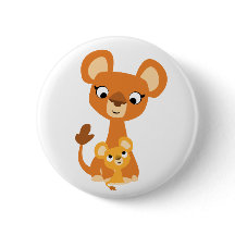 かわいい漫画の母なる雌ライオンと可愛い