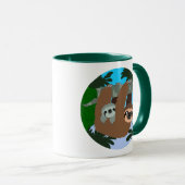 かわいい漫画の母のナマズとベビー マグカップ (正面右)