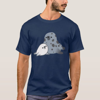 かわいい漫画の母シールとアップTシャツ Tシャツ
