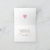 かわいい漫画の母親と赤ちゃんの女の子のカードです。 シーズンカード (内部)