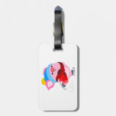 かわいい漫画の氷のスケートで滑る豚の荷物タグ ラゲッジタグ (裏面縦)