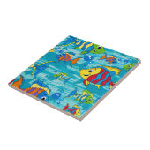 かわいい漫画の熱帯魚 タイル (側面)