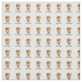 かわいい漫画の牛 ファブリック (見本)