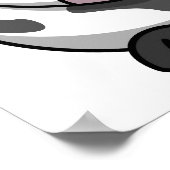 かわいい漫画の牛 ポスター (角)