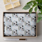 かわいい漫画の牛 薄葉紙 (ギフト)