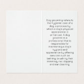 かわいい漫画の犬とグルーミングツール 名刺 (内部フラット)