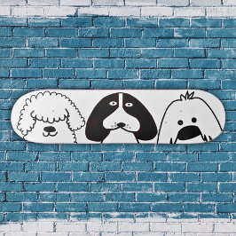 かわいい漫画の犬のよくはしゃぐペットデザイン スケートボード