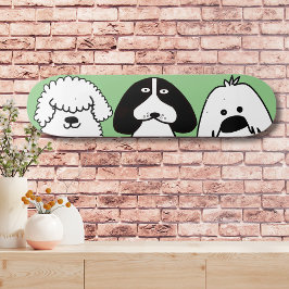 かわいい漫画の犬のよくはしゃぐペットデザイン スケートボード