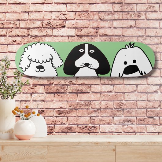 かわいい漫画の犬のよくはしゃぐペットデザイン スケートボード