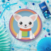 かわいい漫画の犬のイラストレーション ペーパープレート (パーティー)