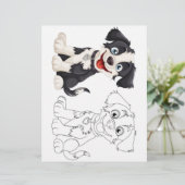 かわいい漫画の犬のカラーリングページ (スタンド正面)