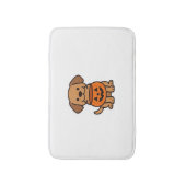 かわいい漫画の犬のトリックまたは治療クラシックのTシャツ バスマット (正面縦)