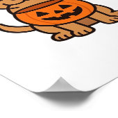 かわいい漫画の犬のトリックまたは治療クラシックのTシャツ ポスター (角)