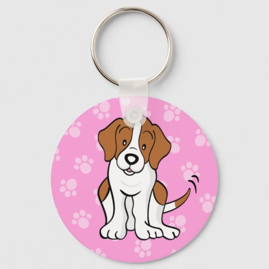 かわいい漫画の犬のビーグルキーチェーン キーホルダー (正面)