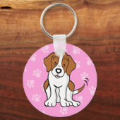 かわいい漫画の犬のビーグルキーチェーン キーホルダー (正面)