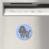 かわいい漫画の犬のプードルマグネット マグネット (インサイチュ (食洗機))