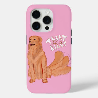 かわいい漫画の犬の引用文「右に扱う」 iPhone 15 PROケース