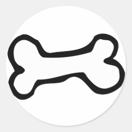 かわいい漫画の犬の骨 ラウンドシール