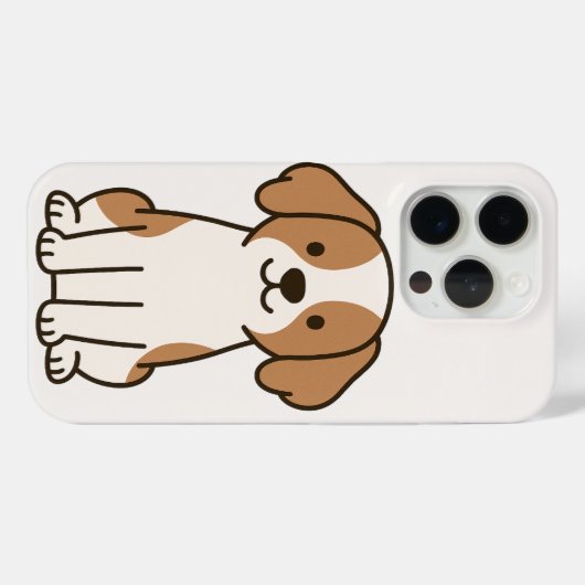 かわいい漫画の犬のiPhoneケース Case-Mate iPhoneケース (裏面 (横))