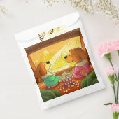 かわいい漫画の犬ポップコーンと映画 フェイバーバッグ (封をした状態)