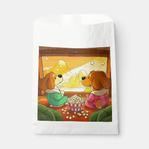 かわいい漫画の犬ポップコーンと映画 フェイバーバッグ