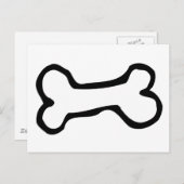かわいい漫画の犬用の骨 ポストカード (正面/裏面)