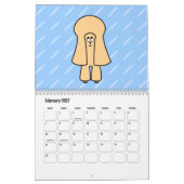 かわいい漫画の犬2022年 カレンダー (2月 2027)
