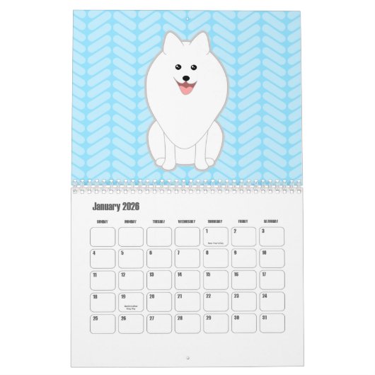 かわいい漫画の犬2022年 カレンダー (1月 2026)