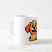 かわいい漫画の犬3 コーヒーマグカップ (正面左)