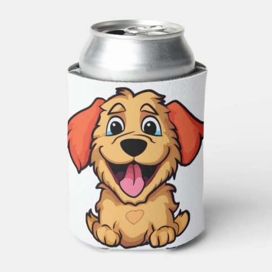 かわいい漫画の犬3 缶クーラー (缶正面)