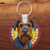 かわいい漫画の犬 キーホルダー (裏面)