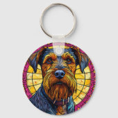 かわいい漫画の犬 キーホルダー (裏面)