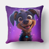 かわいい漫画の犬 クッション (裏面)