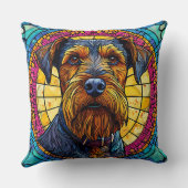 かわいい漫画の犬 クッション (裏面)