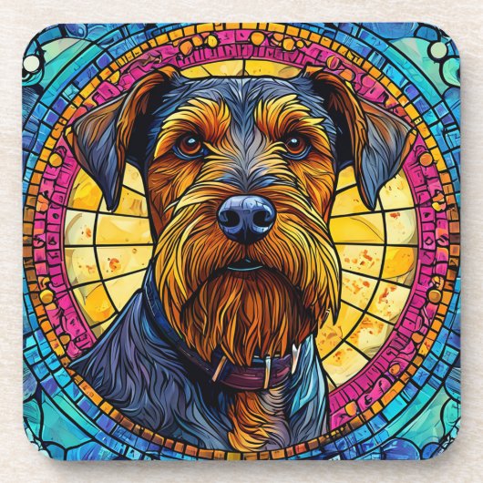 かわいい漫画の犬 コースター (正面)