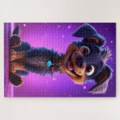 かわいい漫画の犬 ジグソーパズル (横)