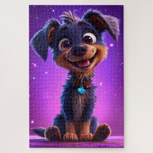 かわいい漫画の犬 ジグソーパズル (縦)