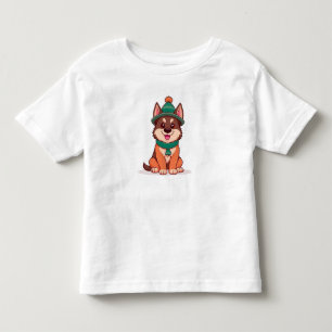 かわいい漫画の犬 トドラーTシャツ