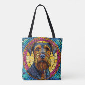 かわいい漫画の犬 トートバッグ (裏面)