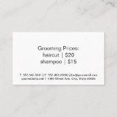 かわいい漫画の犬 | パターン 名刺 (裏面)