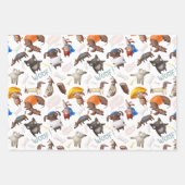 かわいい漫画の犬 ラッピングペーパーシート (正面2)