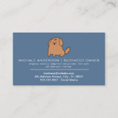 かわいい漫画の犬 | 動物飼養業 名刺 (裏面)