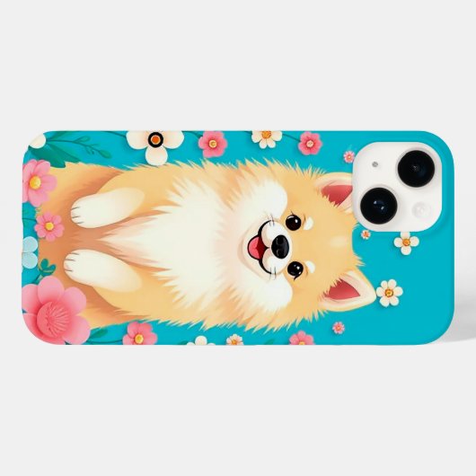 かわいい漫画の犬 Case-Mate iPhoneケース (裏面 (横))