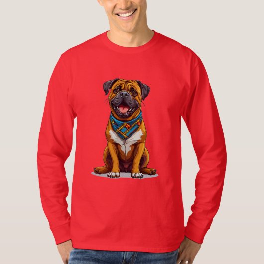 かわいい漫画の犬 Tシャツ (正面)