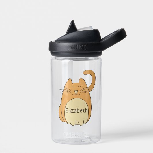 かわいい漫画の猫の名前を追加CamelBak Eddy ウォーターボトル (左面)